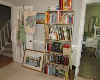 Ragland print, religious books, old year books, kids books, aprons