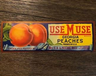 vintage peach crate labels