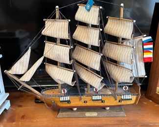 A nice vintage ship model of the U.S.S. Constitution dated 1914