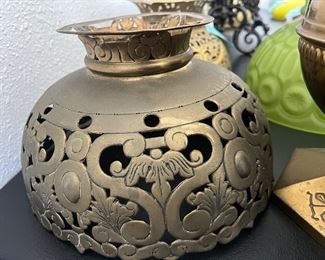 Punched brass antique lamp shade