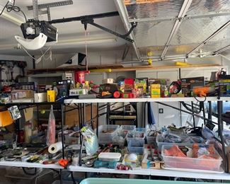 Garage is packed with so much we had to build up the displays to fit it all