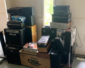 Stereo equipment, amps, speakers