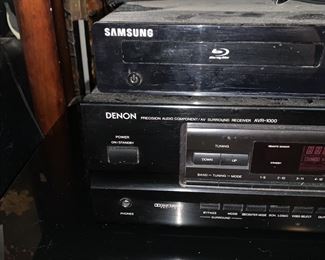 Samsung blueray player; Denon receiver