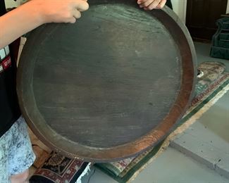 Wooden bowl hand carved