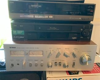 Audio equipment by Yamaha, Mitsubishi, Panasonic, and Orion
