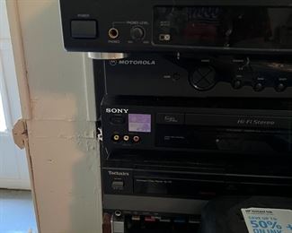 Panasonic Laser disc player; Motorola ; Sony VCR; Technics Compact Disc player