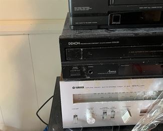 JVC DVD/CD player; Emerson VCR; Denon; CD Auto changer; Yamaha stereo tuner
