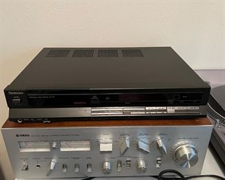 Yamaha stereo amplifier; Technics CD player