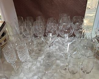 Some of the beautiful glassware at this house!