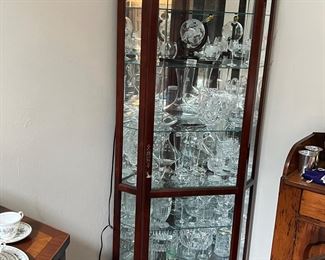 China/curio cabinet with glassware