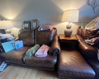 3 piece living room set: Loveseat, ottoman and chair