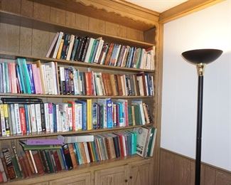 books, lamp