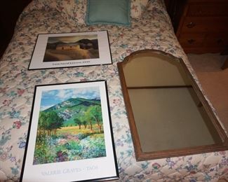 framed posters, mirror