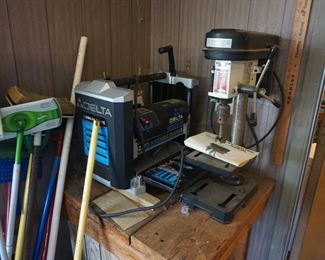 portable planer, drill press