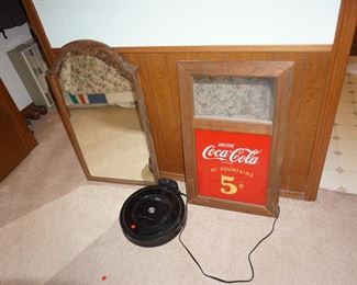 Coke sign, mirror