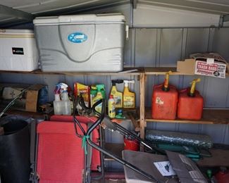 ice chests, lawn chairs