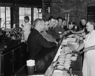 The Fireplace Restaurant In Paramus, NJ. Established In 1956. (Photo Circa Opening Day With Owner Frank Reilly.)