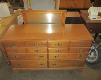 dresser with mirror