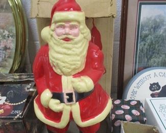 vintage plastic santa claus in original box