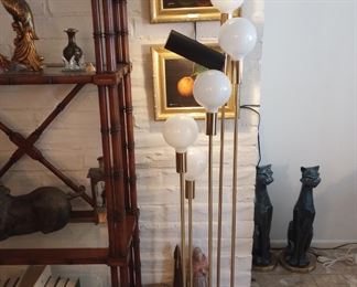 Globe regency lamp and original art