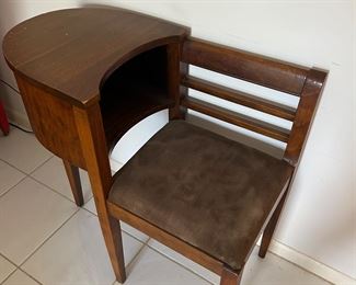 Vintage telephone seat