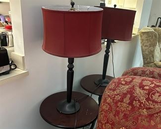 Round three leg wood table