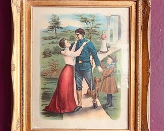 Spanish American War Era Soldier “Home From the War”print