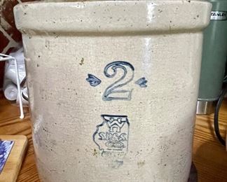 Whitehall SP&Co #2 Crock-Whitehall Illinois Circa Early 1900’s Crock