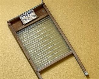 Antique Glass Washboard