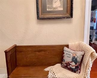 Antique Short Church Pew