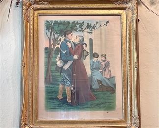 Spanish American War Era Soldier Saying Good Bye to their Families Print