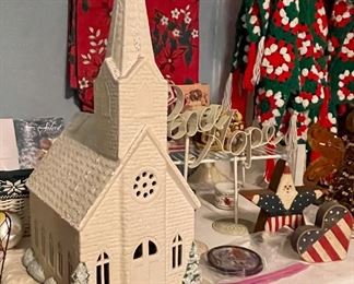 Beautiful Christmas Lighted Church