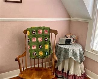 Vintage Wood Rocking Chair 