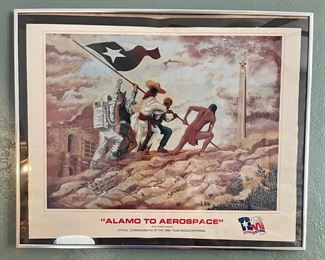 Signed Framed Print “Alamo to Aerospace” by Kenneth Graham 1985