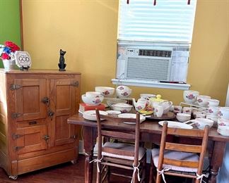 Antique Kitchen Farm Style Table originally from Southern Printing Co. in Houston