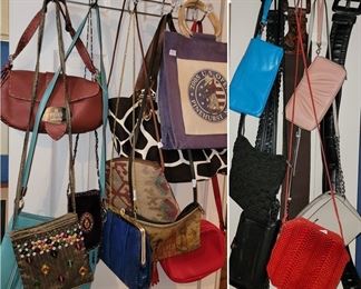 Hand bags and totes, belts and scarves