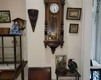 Carved pendulum wall clock
