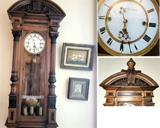 Large carved wall clock