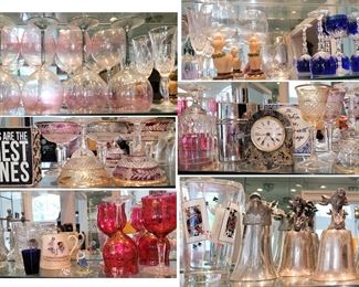 Cut-to-clear stemware, colorful stemware and Arthur Court Moose