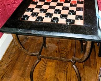 Chess/checker side table