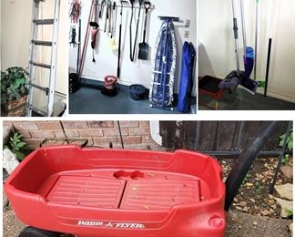 Household tools. Radio Flyer wagon