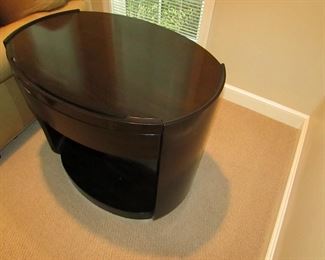 Item 17: McGuire of San Francisco end table (could also serve as a bedside table) with pull out tray. 31” wide x 22” deep x 26.5” tall. PRICE: $450.00