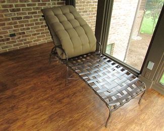 Item 23: Brown-Jordan Chaise Lounge with cushion. 77” long x 23” wide x 42” tall (with back fully upright). PRICE: $250.00