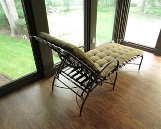 Item 23: Brown-Jordan Chaise Lounge with cushion. 77” long x 23” wide x 42” tall (with back fully upright). PRICE: $250.00