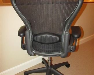 Item 31: Herman Miller “Aeron” adjustable office chair. 41.5” tall x 26.5” wide x 20” deep. PRICE: $495.00