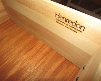 Item 34: Henredon 2-drawer bedside chest. 28” wide x 23” tall x 18” deep. PRICE: $350.00