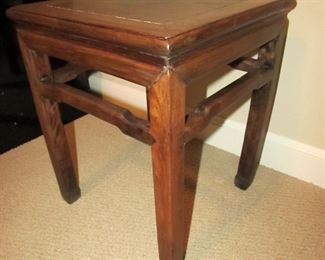 Item 37: Asian Ming-style hardwood accent table. 16” wide x 20” tall x 16” deep. PRICE: $195.00