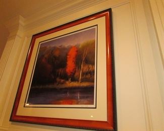 Item 43: Robert Striffolino signed and numbered print in a quality frame. Measured 52.25” square. PRICE: $795.00