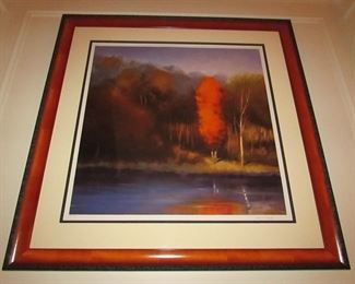 Item 43: Robert Striffolino signed and numbered print in a quality frame. Measured 52.25” square. PRICE: $795.00