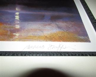 Item 43: Robert Striffolino signed and numbered print in a quality frame. Measured 52.25” square. PRICE: $795.00